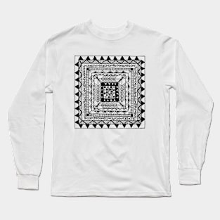 Square Pattern Long Sleeve T-Shirt